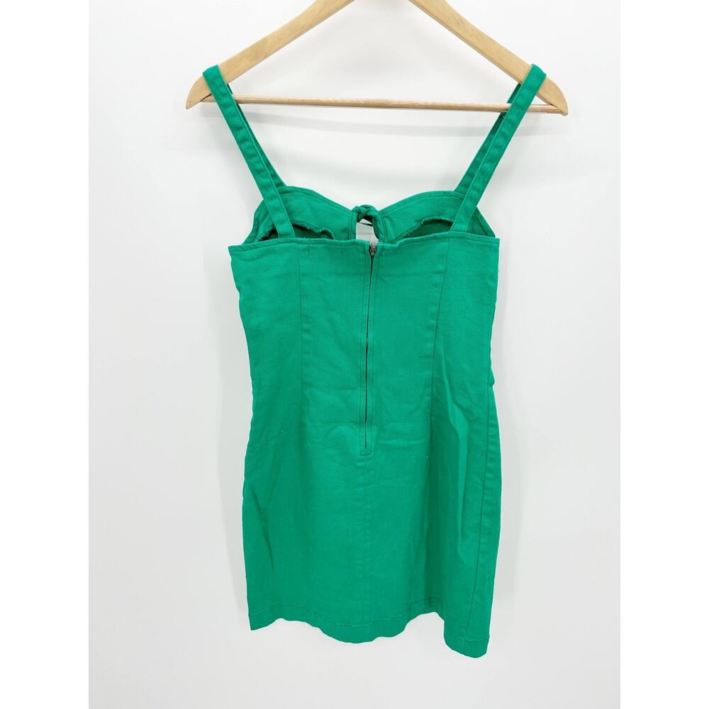 Gianni Bini Womens Kelly Green Denim Dress Size S Mini Summer Bodycon - Picture 2 of 7